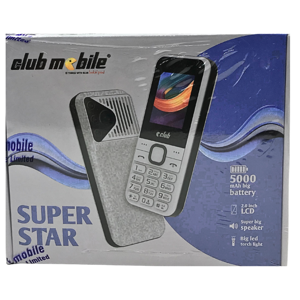 CLUB SUPER STAR KEYPAD MOBILE BATTERY 5000mAh DISPLAY 2.0'' DUAL SIM [CLUB SUPER STAR]