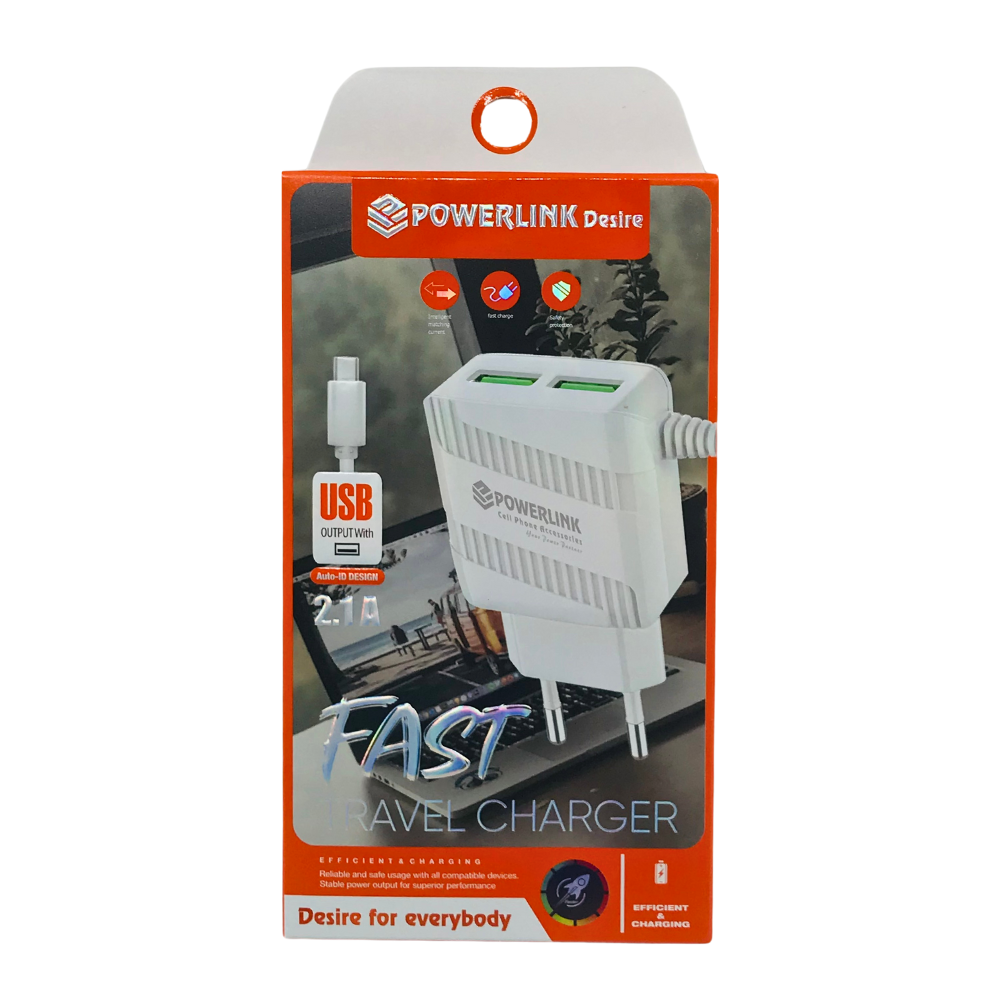 DESIRE POWERLINK  FAST TRAVIELING CHARGER MICRO [CH PLDESIRE-1]