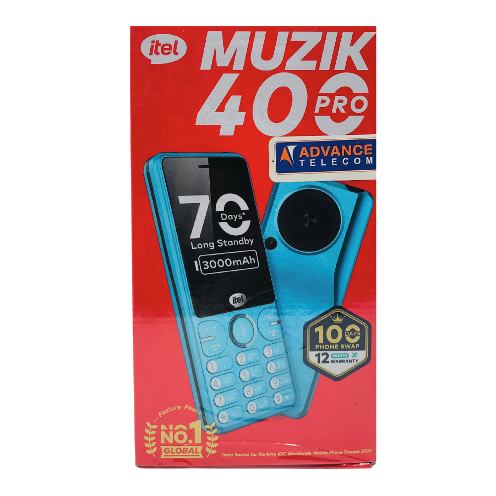 ITEL  MUSIC400 PRO TYPEC KEYPAD MOBILE BATTERY 2000mAh DISPLAY 2.8'' DUAL SIM [ITEL MUSIC 400 PRO]