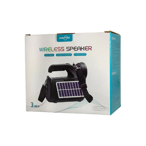 WIRELESS SPEAKER GTS-2068 WITH SOLAR [GTS 2068]