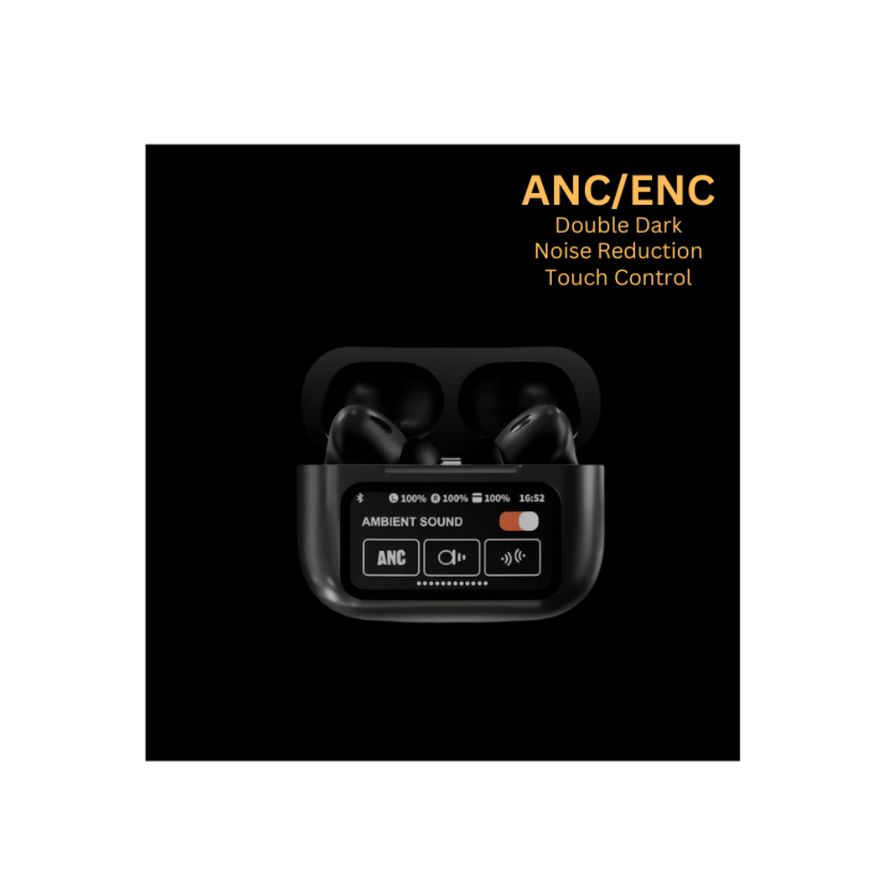 EARBUDS L58 WITH ANC AND LED DISPLAY (BLACK) [AIRBUDS L58 BLACK]