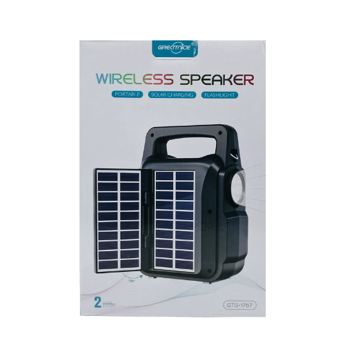 WIRELESS SPEAKER GTS-1767 DOUBLE SOLAR [GTS 1767]