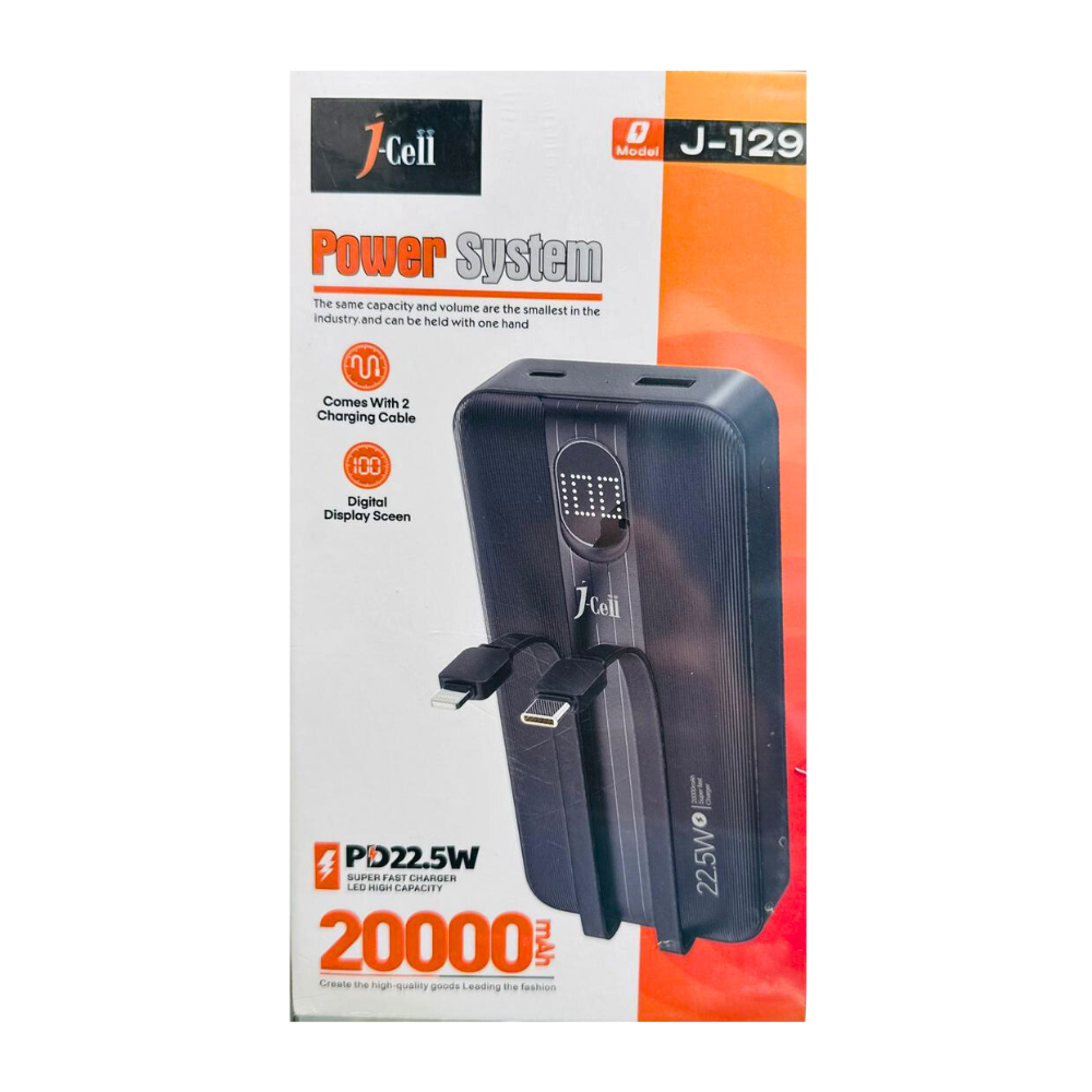 JCELL POWER BANK PD 22.5W (20,000mAh) [PB JCELL J129] 