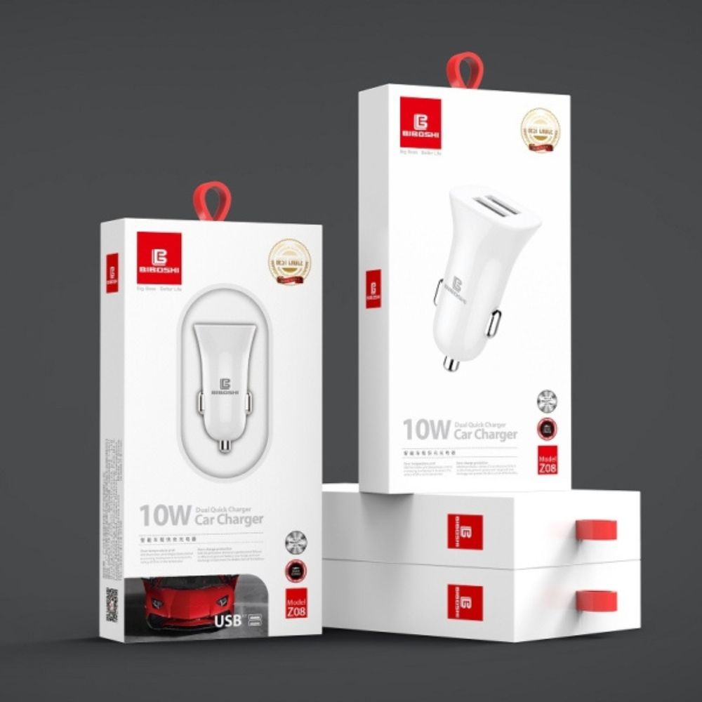 BIBOSHI 10W DUAL CAR CHARGER (Z08)  [CH Z08]