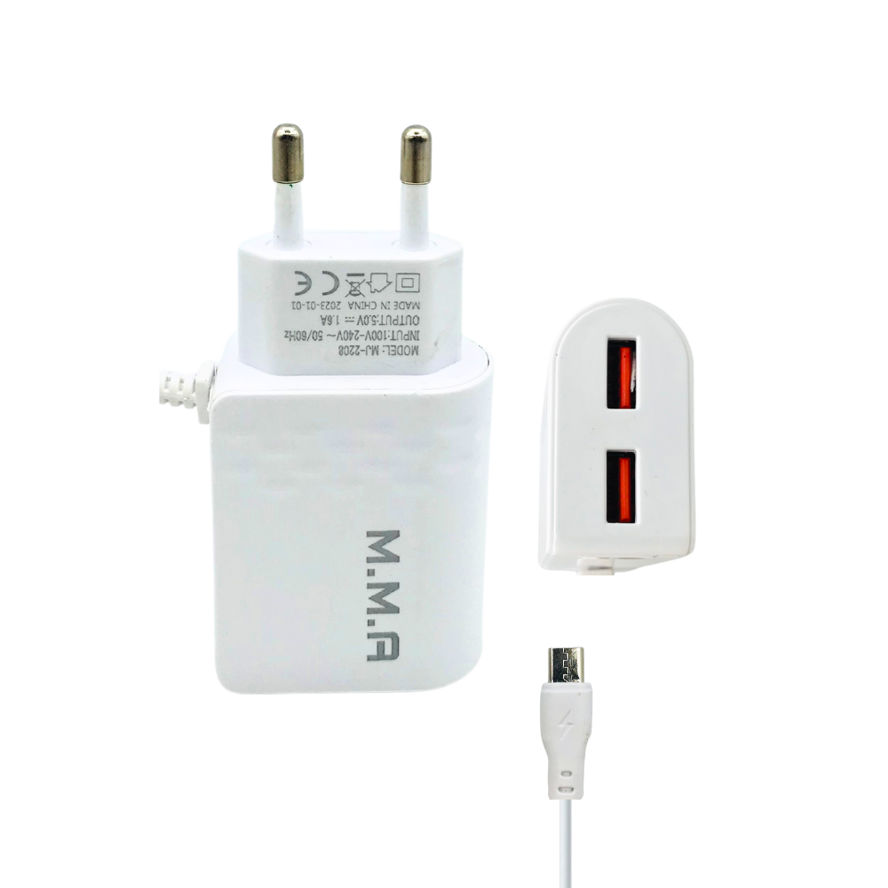 M.M.A FAST CHARGER 2USB With out paking (MJ-2208) [CH MJ2208]