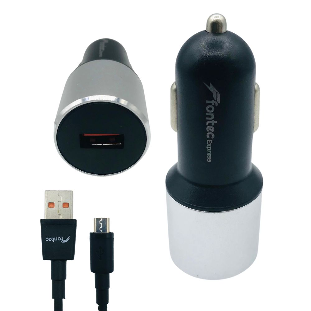 USB CAR CHARGER WITH MICRO CABLE (FONTEC EXPRESS) [CH EXPRESS CAR]