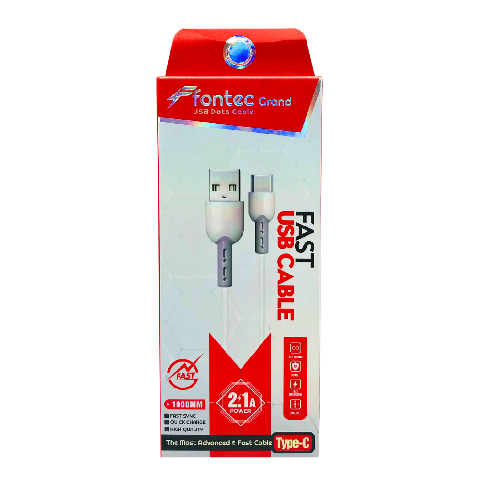 FONTEC GRAND 2.1A DATA CABLE TYPE-C [DC GRAND TYPEC]