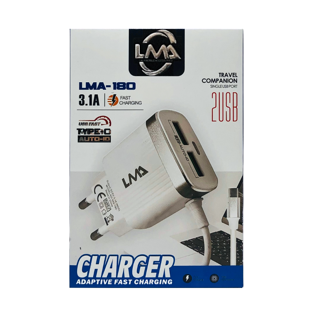 LMA TYPE-C FAST CHARGER 3.1A (LMA-180) [CH LMA 180 TYPE C]