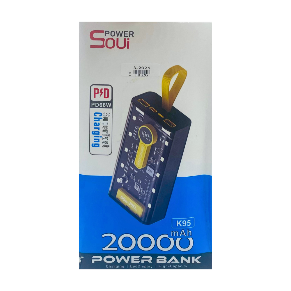 PD 66W POWER BANK 20,000mAh (K95) [PB K95]