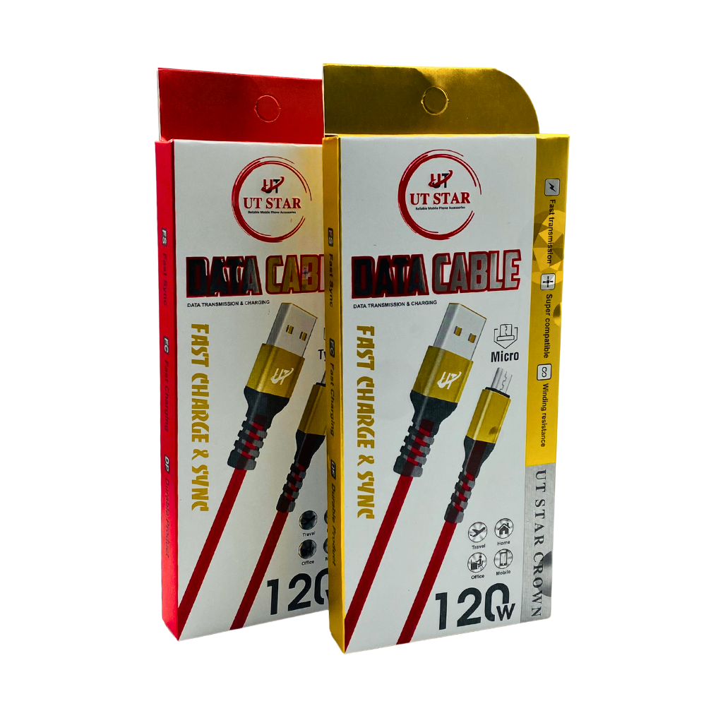 SOFT UT STAR CROWN FAST CHARING DATA CABLE 120W (TYPE-C) [DC UT CROWN TYPE C]