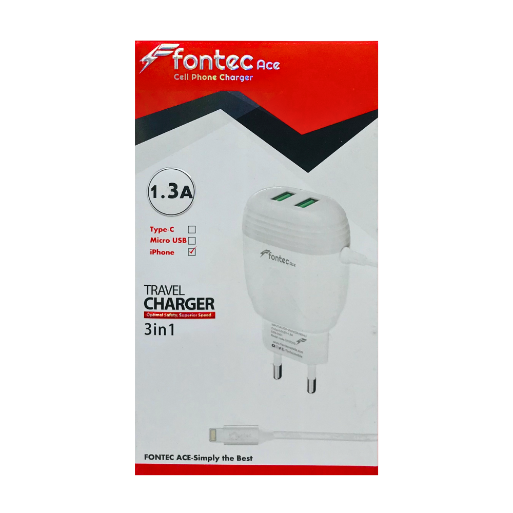 FONTEC ACE CELL PHONE CHARGER (IPHONE) [CH ACE IOS]