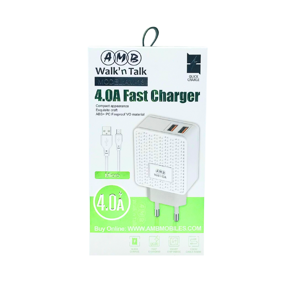 AMB FAST MOBILE CHARGER 4.0A  (AM-18) [CH AM18]