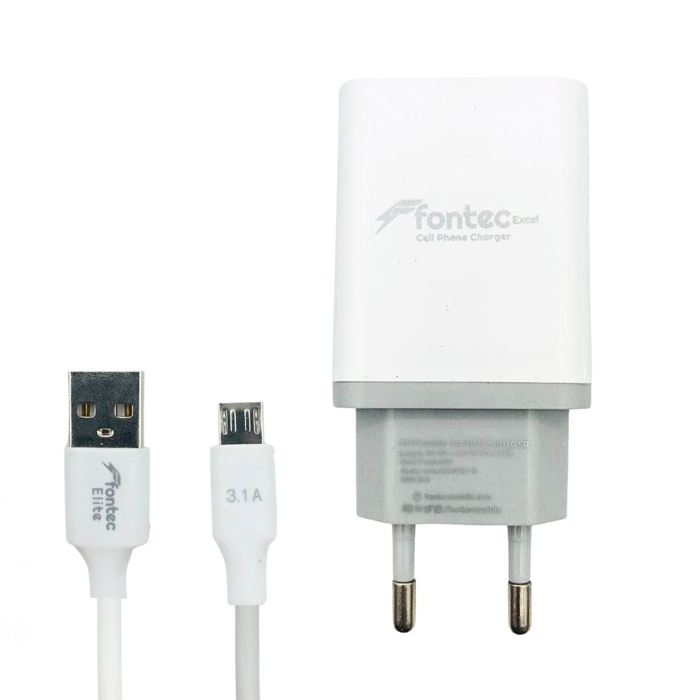 FONTEC SMART CHARGER CERCUIT PROTECTION SYSTEM WITH DATA CABLE MICRO (EXCEL) [CH EXCEL-1]