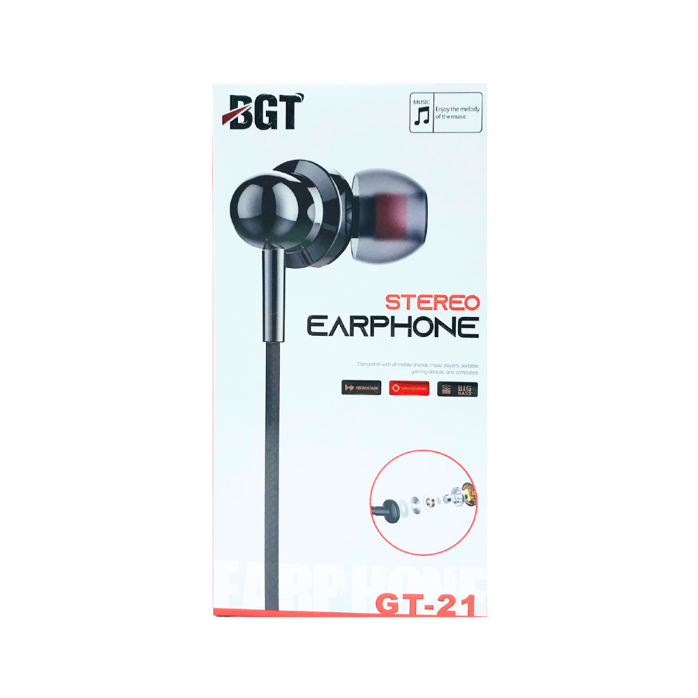 HIGH QUALITY BGT MUSIC EARPHONE (GT-21) [HF BGT GT 21]