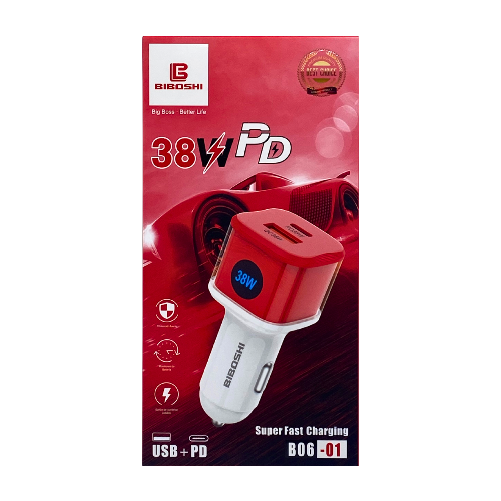 BIBOSHI CAR CHARGER 38W PD B06-01 [CH 38W CAR]