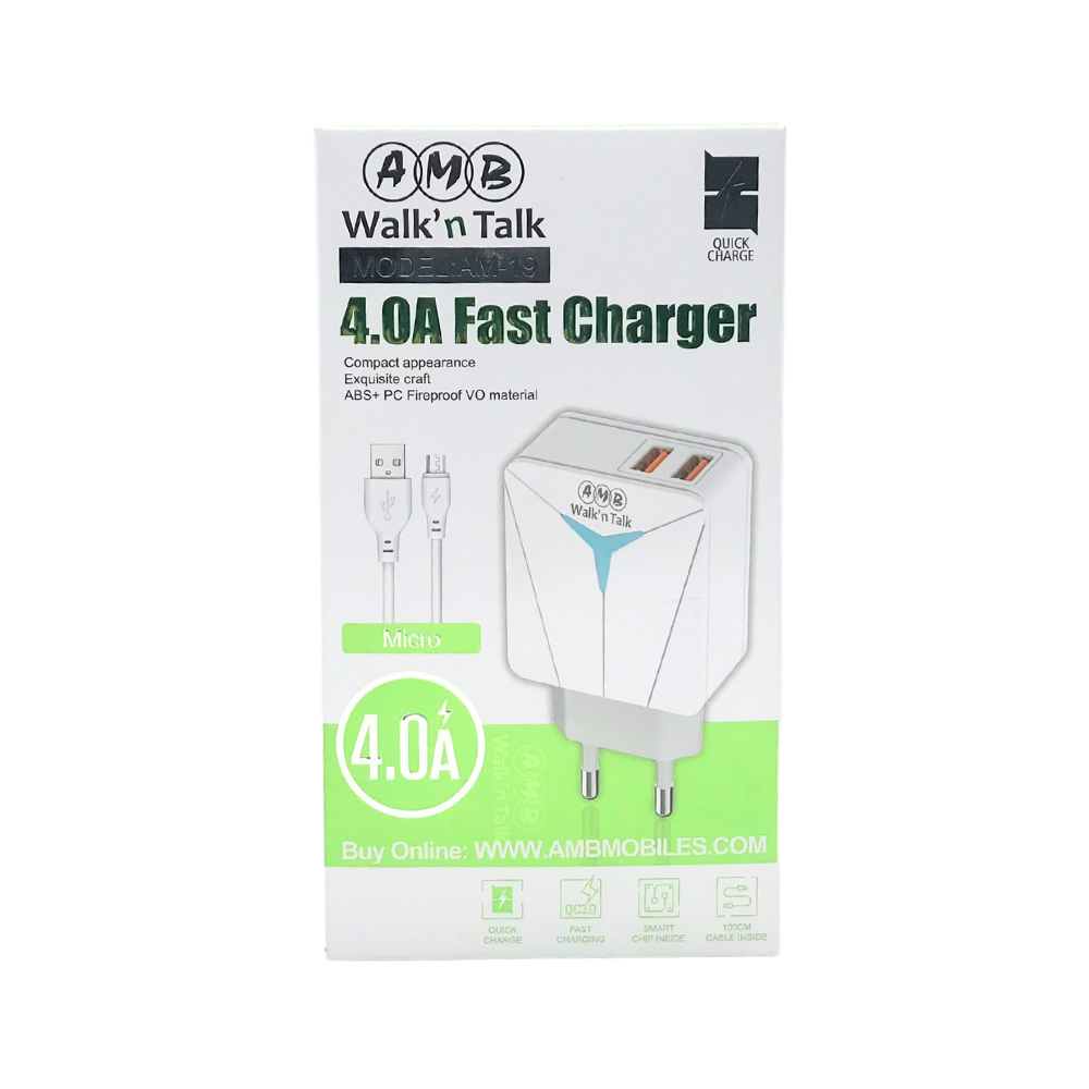 AMB FAST MOBILE CHARGER 4.0A  (AM-19) [CH AM19]