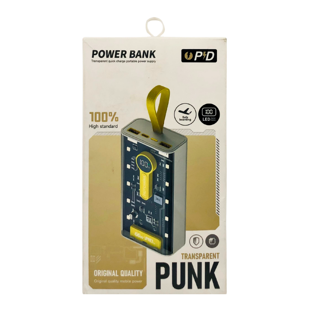 TRANSPARENT QUICK CHARGE PORTABLE POWER SUPLY POWER BANK PD FAST (20000mAh) [PD POWER BANK]