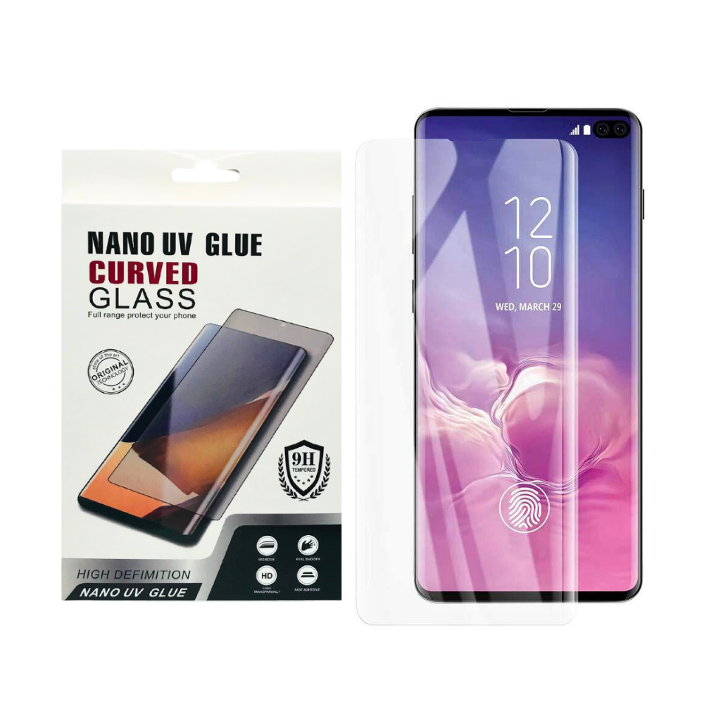 UV CURVED SCREEN GLASS EDGE TO EDGE (SAMSUNG S10PLUS) [PL S10PLUS-10]