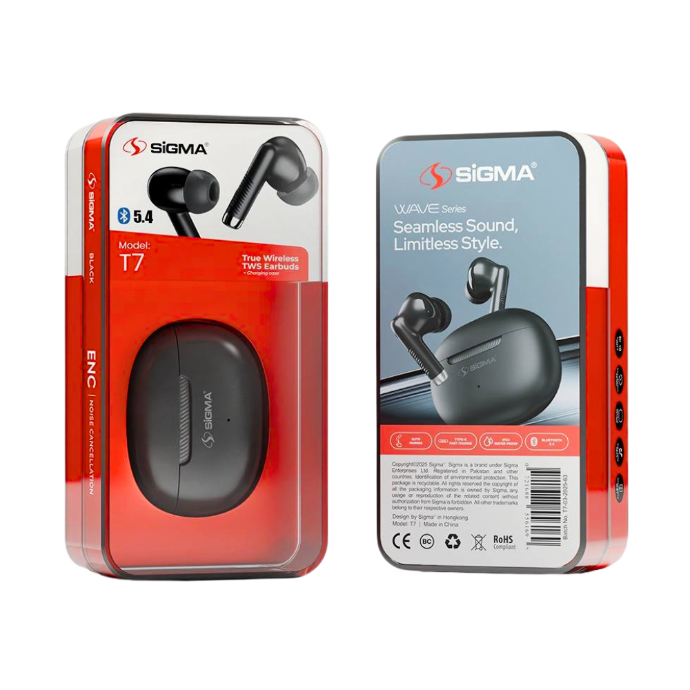 SIGMA TWS (T7) EARBUDS ENC [SIGMA EARBUDS T7 ENC]