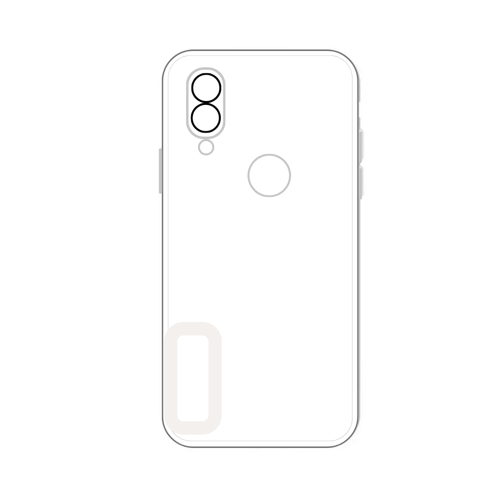 WHITE TPU CAMERA LENS POUCH (HUAWEI Y9 2019) [PO Y92019-14]