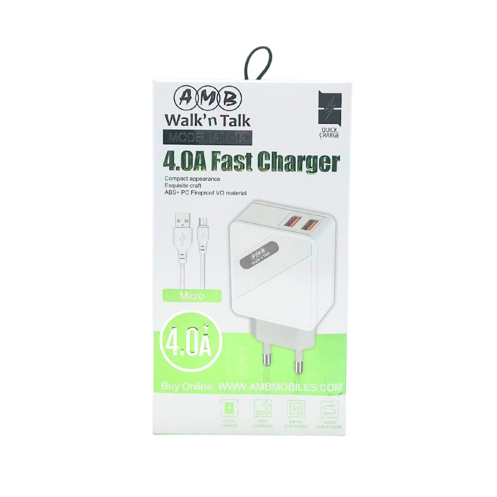 AMB FAST MOBILE CHARGER 4.0A  (AM-12) [CH AM12]