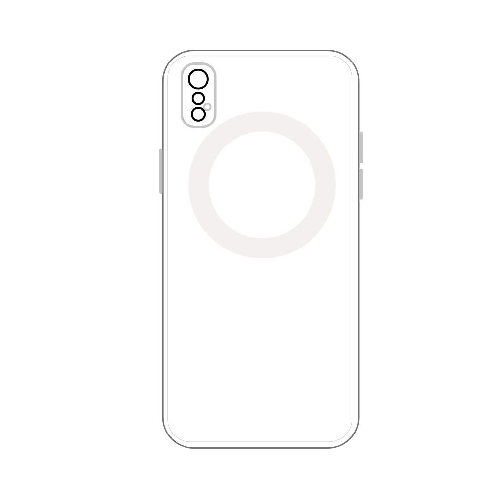 WHITE TPU CAMERA LENS POUCH (IPHONE X MAX) [PO IPXMAX-14]