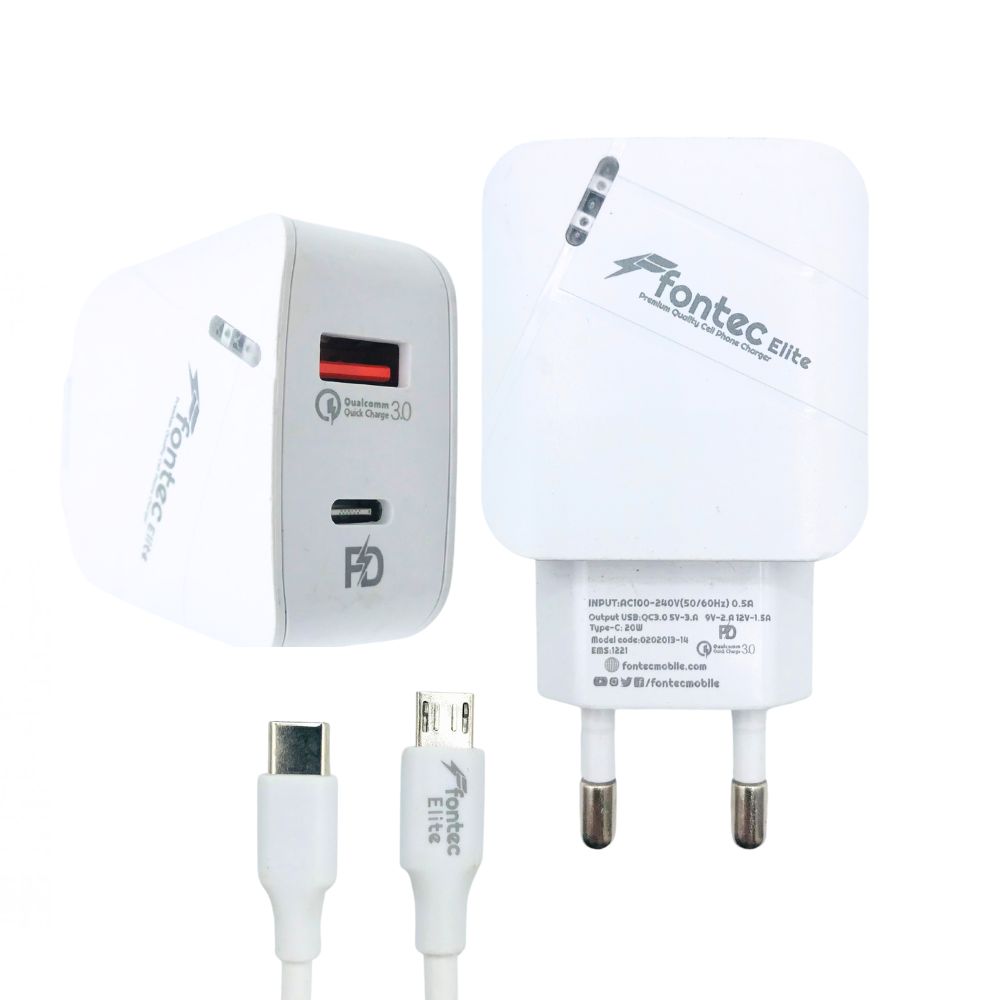 FONTEC ELITE CELL PHONE CHARGER (TYPE-C TO MICRO)  [CH ELITE-1]