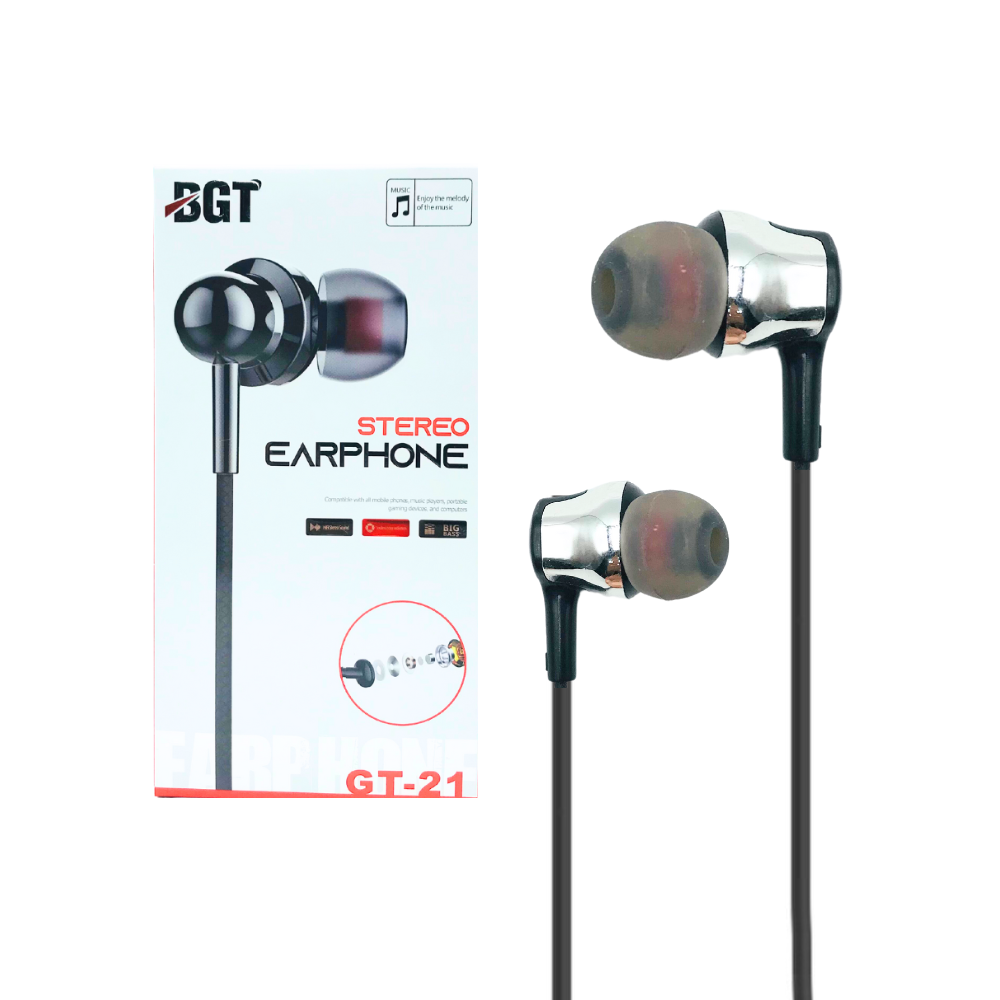 HIGH QUALITY BGT MUSIC EARPHONE (GT-21) [HF BGT GT 21]