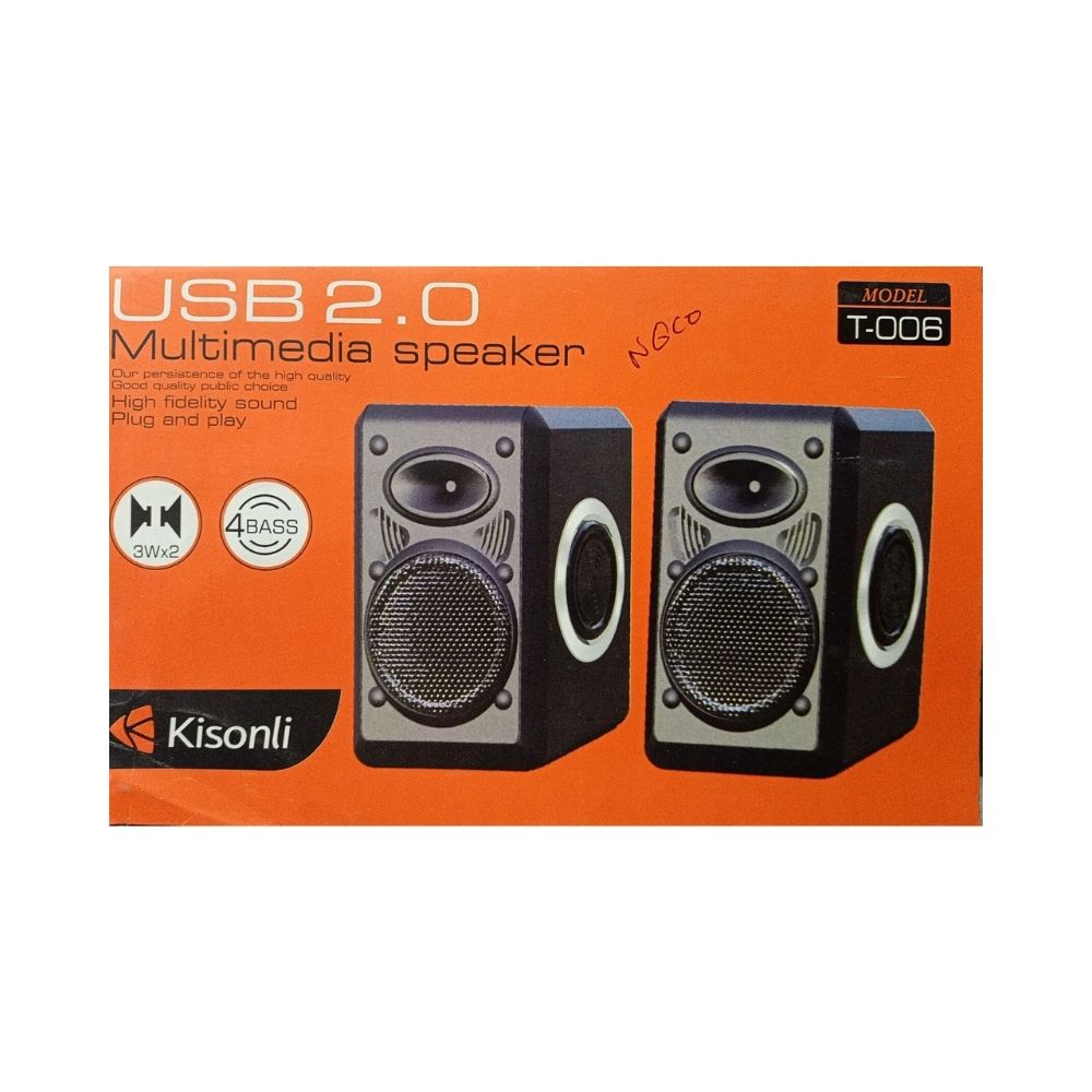 Kisonli T-006 Best Sound USB 2.0 Multimedia Speakers [CPU WOFR-19]