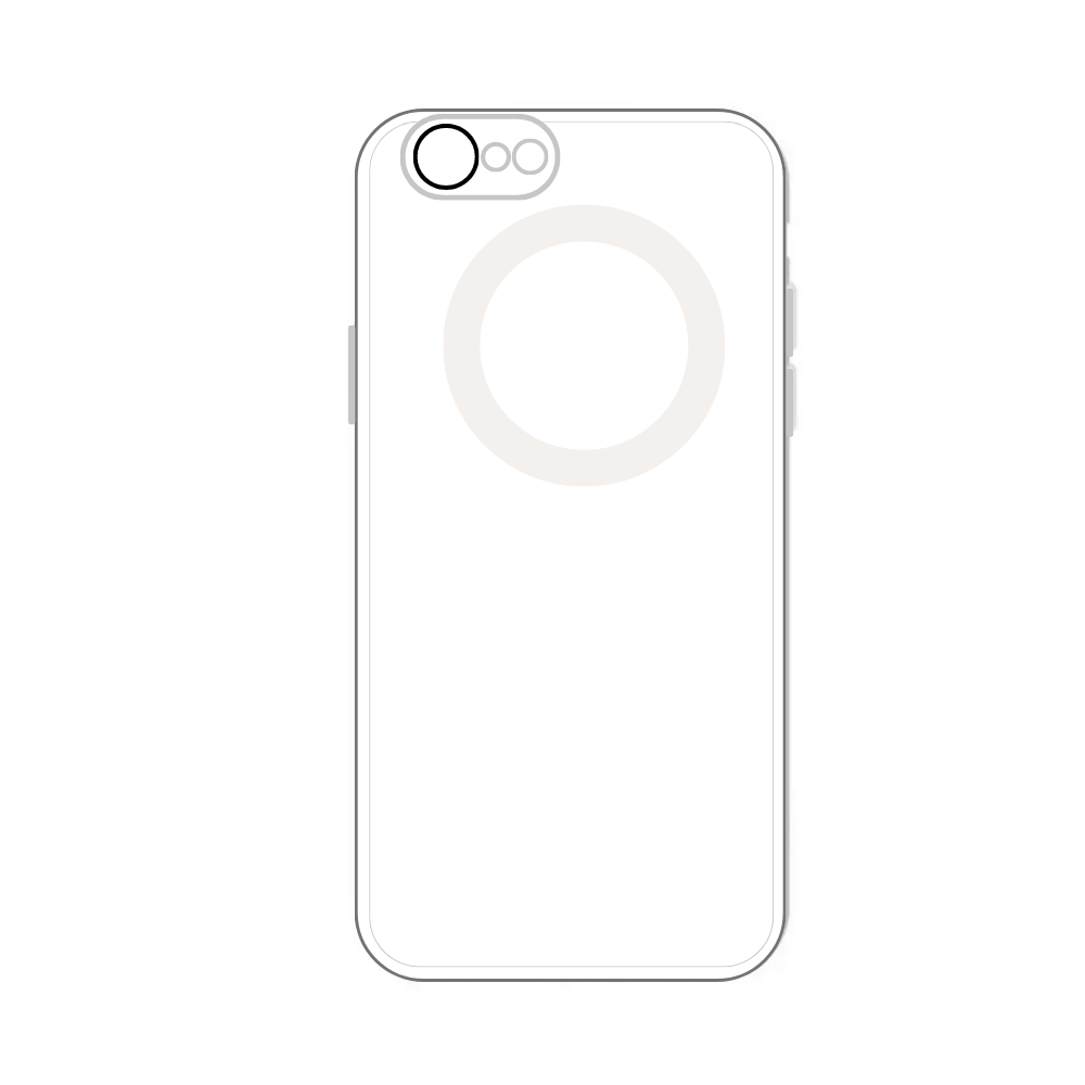 WHITE TPU CAMERA LENS POUCH (IPHONE 6) [PO 6G-14]