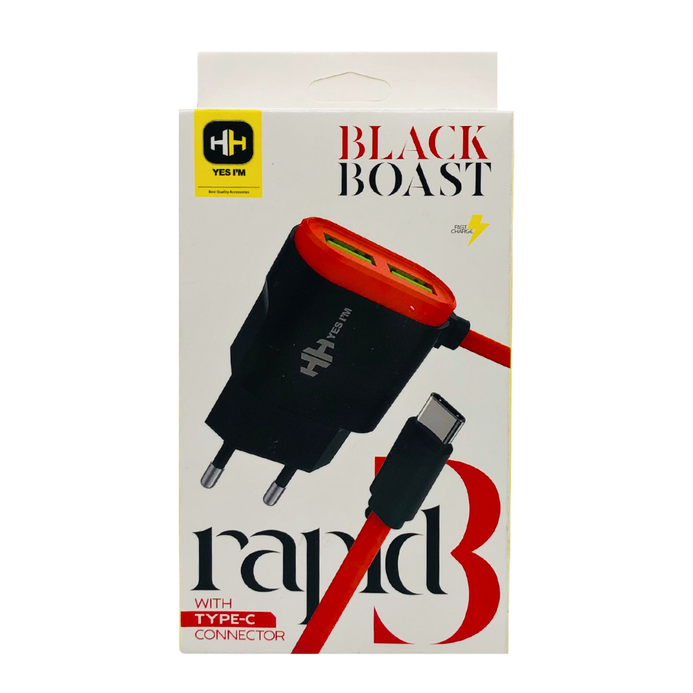 BLACK BOAST RAPID3 WITH TYPE-C CONNECTOR [CH RAPID3 TYPC]