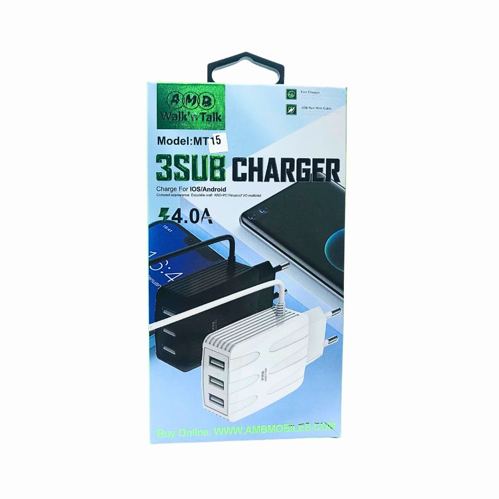 AMB TRAVEL CHARGER POWER PORT & LINE (MT-15) [CH MT15]