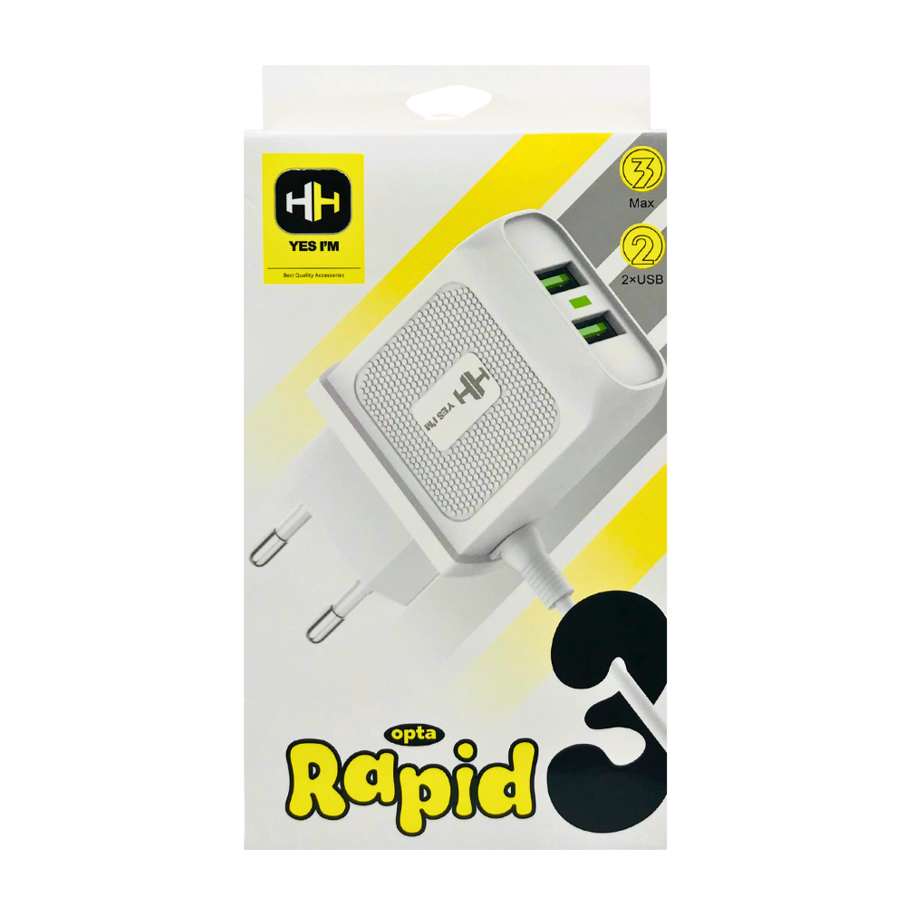 FAST & POWERFUL CHARGER with FIX CABLE (HH RAPID 3OPTA) [CH HH OPTA] 