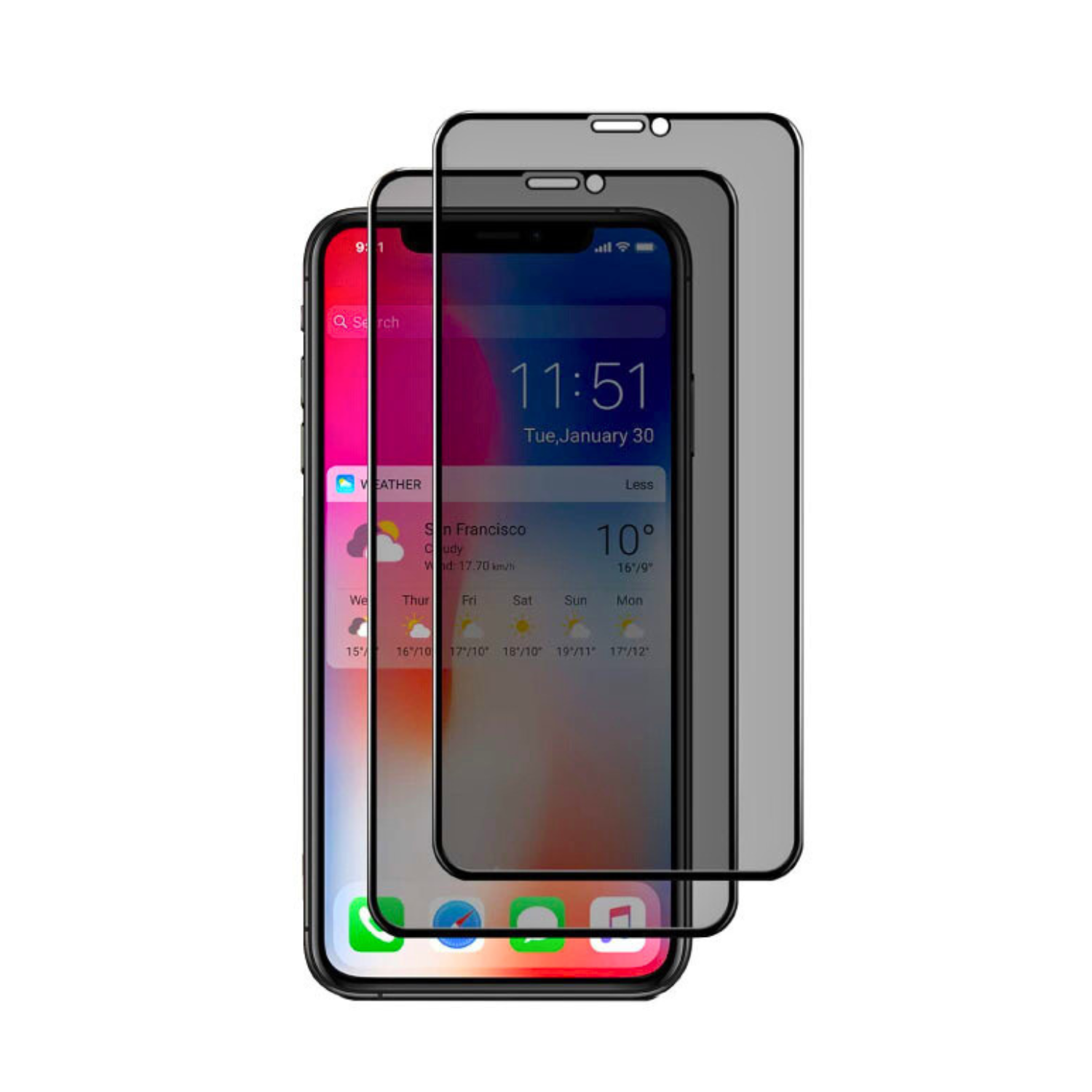 PRIVACY MOBILE SCREEN GLASS (IPHONEX) [PL IPX-13]