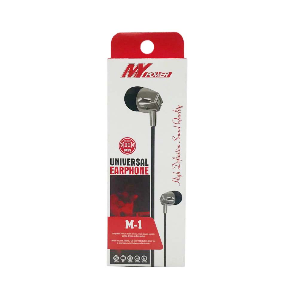 HIGH QUALITY MUSIC EARPHONE (My Power M-1) [HF MULTY-15]