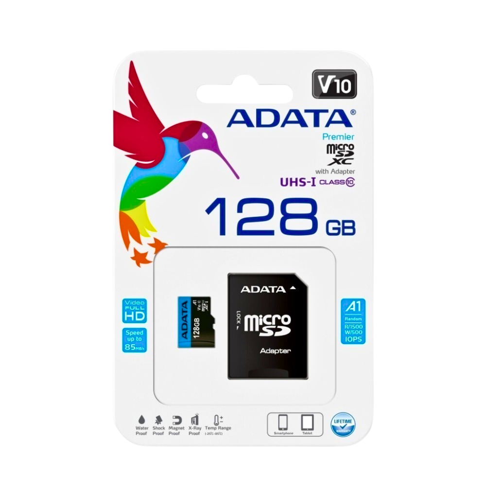 ADATA  PREMIER MICRO SDXC CARD WITH ADAPTER (128GB) [MMC TF-16]