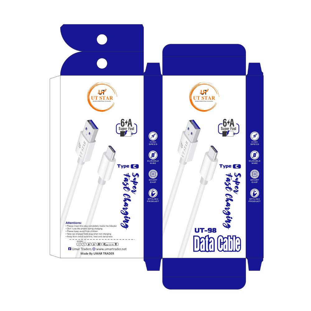 UT STAR (6A) SUPER FAST CHARGING CABLE (TYPEC) [DC UT 98]