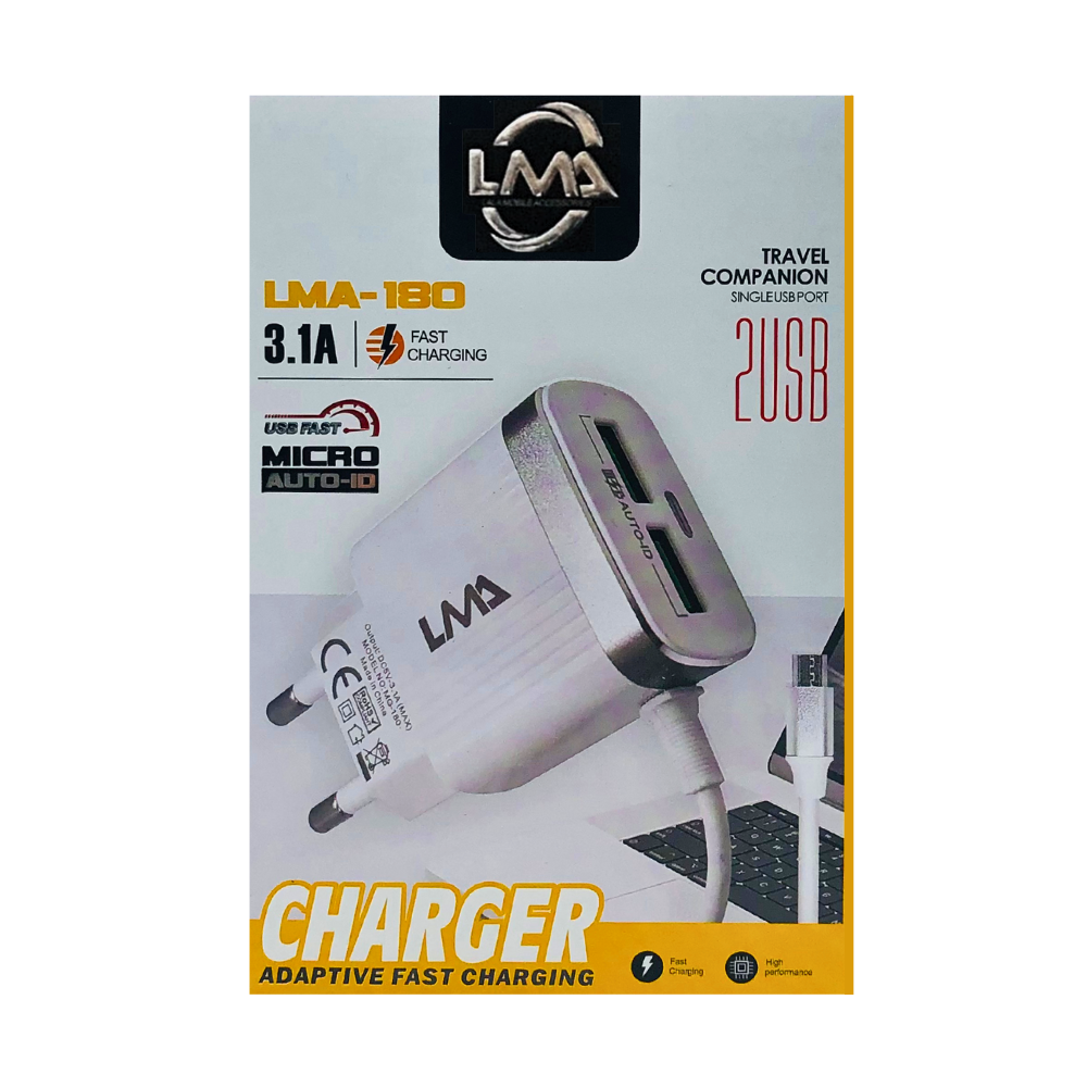 LMA  FAST CHARGER 3.1A MICRO (LMA-180) [CH LMA 180]