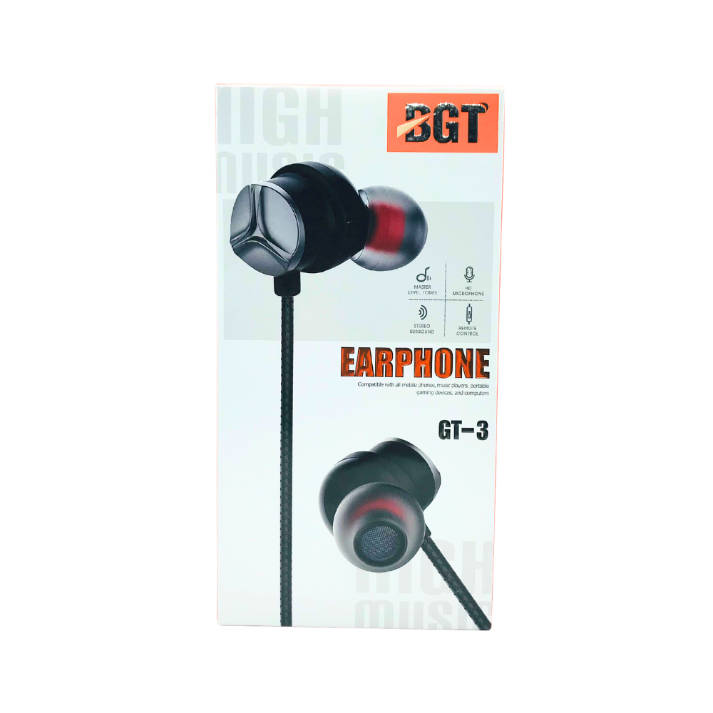 HIGH QUALITY BGT MUSIC EARPHONE (GT-3) [HF BGT GT 3]