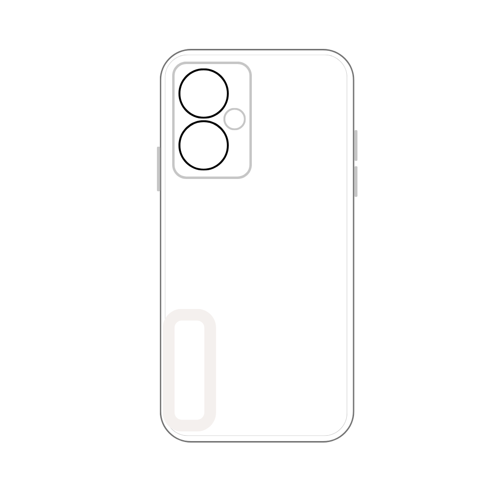 WHITE TPU CAMERA LENS POUCH (CAMON 19 NEW) [PO CAMON19N-14]