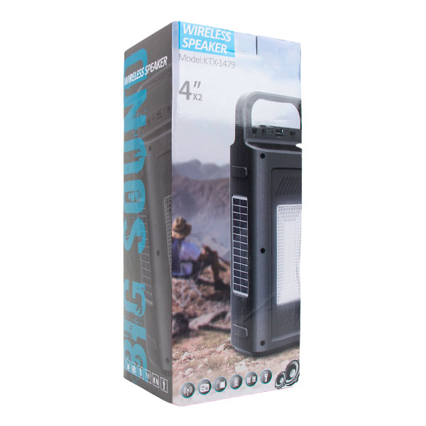WIRELESS BLUETOOTH SPEAKER 6'' INCH (KTX-1479) WITH SOLAR [KTX 1479]