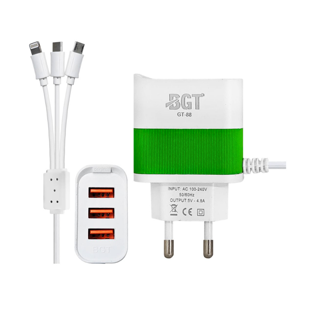 BGT  3-IN-ONE CHARGER WITH MULTI CABLE [CH MULTY-4]