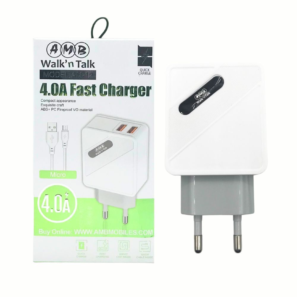 AMB FAST MOBILE CHARGER 4.0A  (AM-12) [CH AM12]